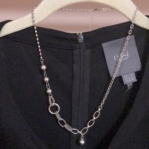 Multi-styled Links Necklace.925 Silver, Beaded